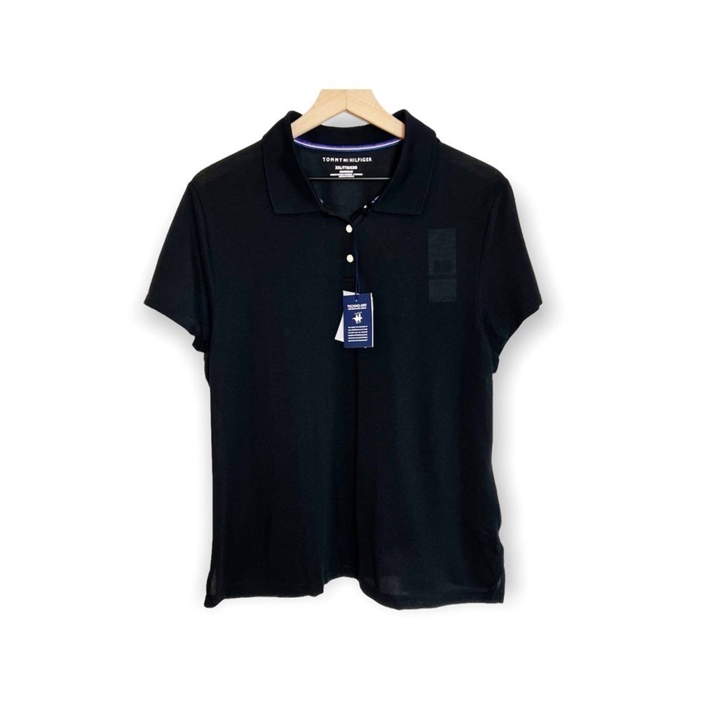 Tommy Hilfiger Black Women Short Sleeve Size XXL Brand New